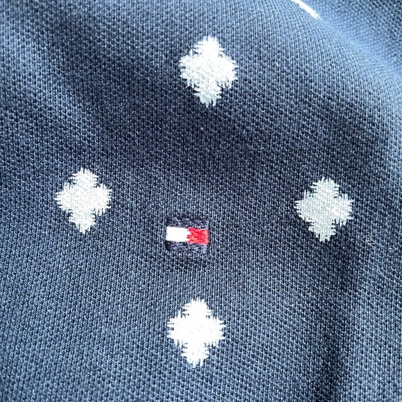 EUC, Tommy Hilfiger Women’s Short Sleeve, Tie Waist Navy Collared Shirt Dress M - Picture 8 of 12